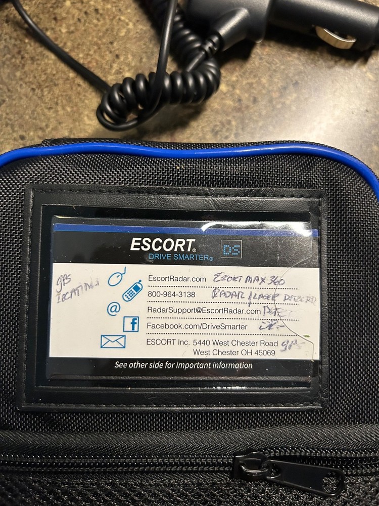 escort max 360c radar detector/laser & GPS
