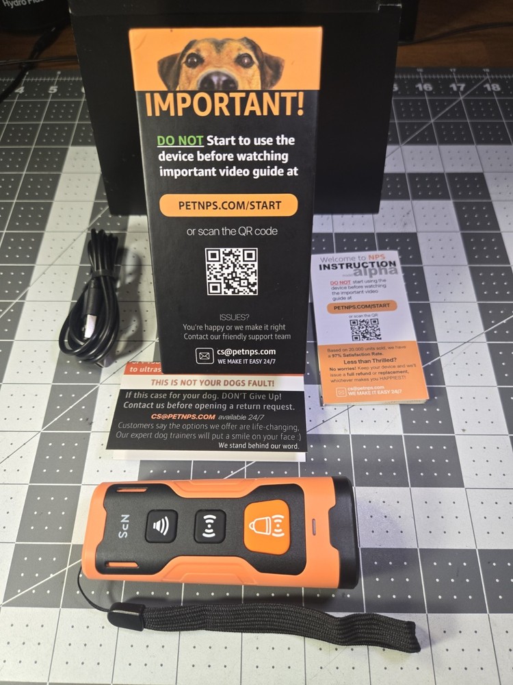 NPS Alpha Dog Behavior Trainer Anti Bark Tool Barking Control Device 35ft Range