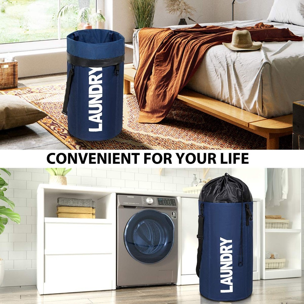 106L Extra Large Laundry Hamper with Drawstring Dorm Room Backpack Bag