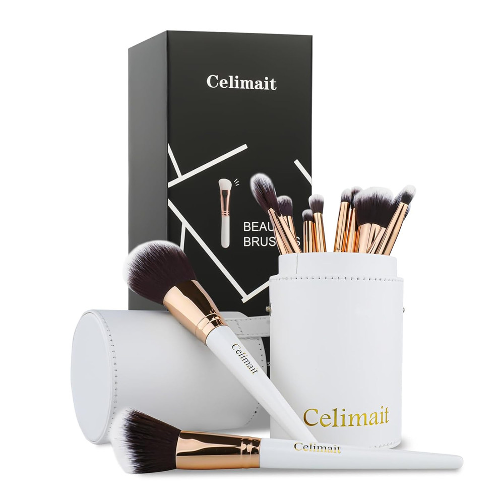 Makeup Brushes Set 12 Piece Professional & Beginner Friendly, Soft Synthetic Bri