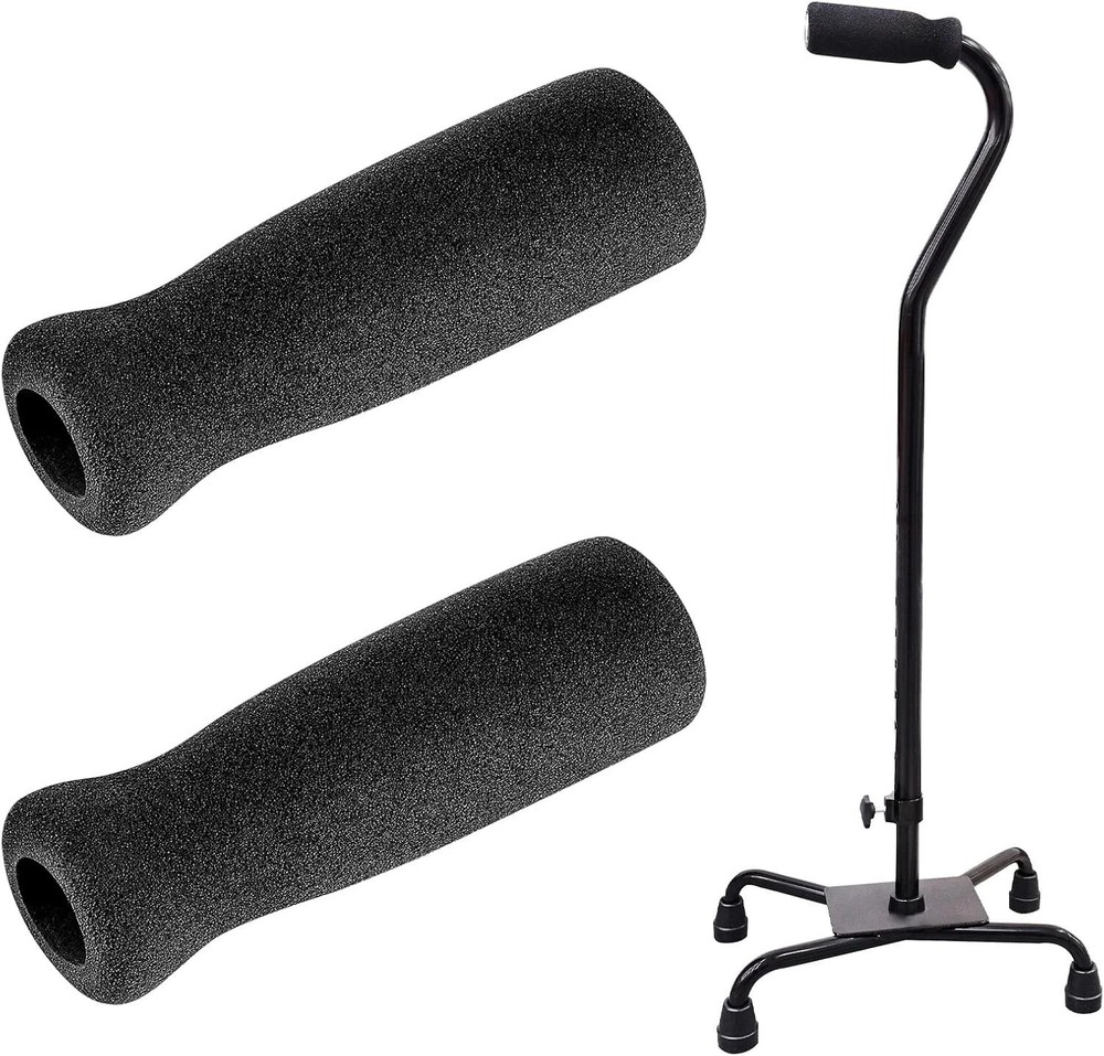 2Pcs Heavy Duty Foam Cane Handle Grip Replacement for Standard Sized Offset Cane