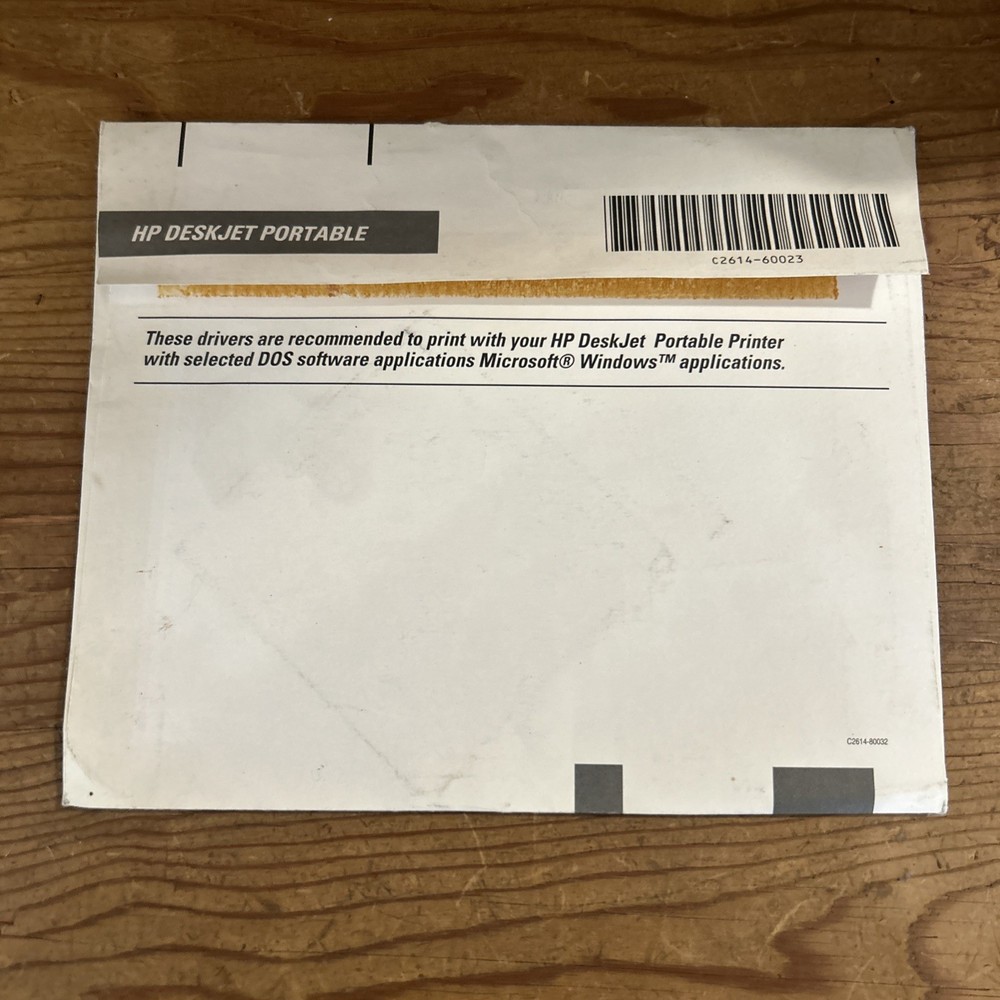 HP DeskJet Portable Printer Software for DOS Applications with Installation Disk