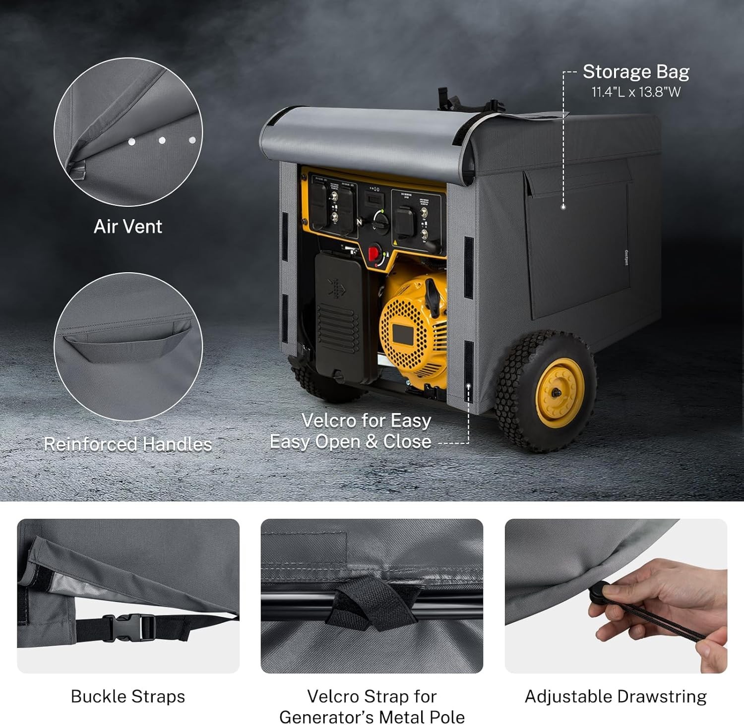 Generator Cover Waterproof 5000-10000W Heavy Duty Outdoor Open Frame Universal