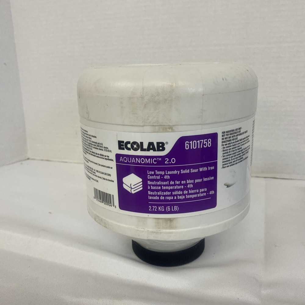 Ecolab Aquanomic 2.0 Low Temp Laundry Solid Sour Iron Control 6101758 6lbs