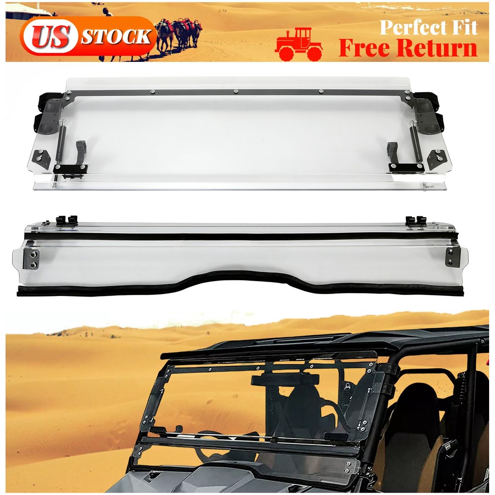 Front Flip Windshield For Yamaha Wolverine X4 X2 2018-2020 Scratch Resistant UTV