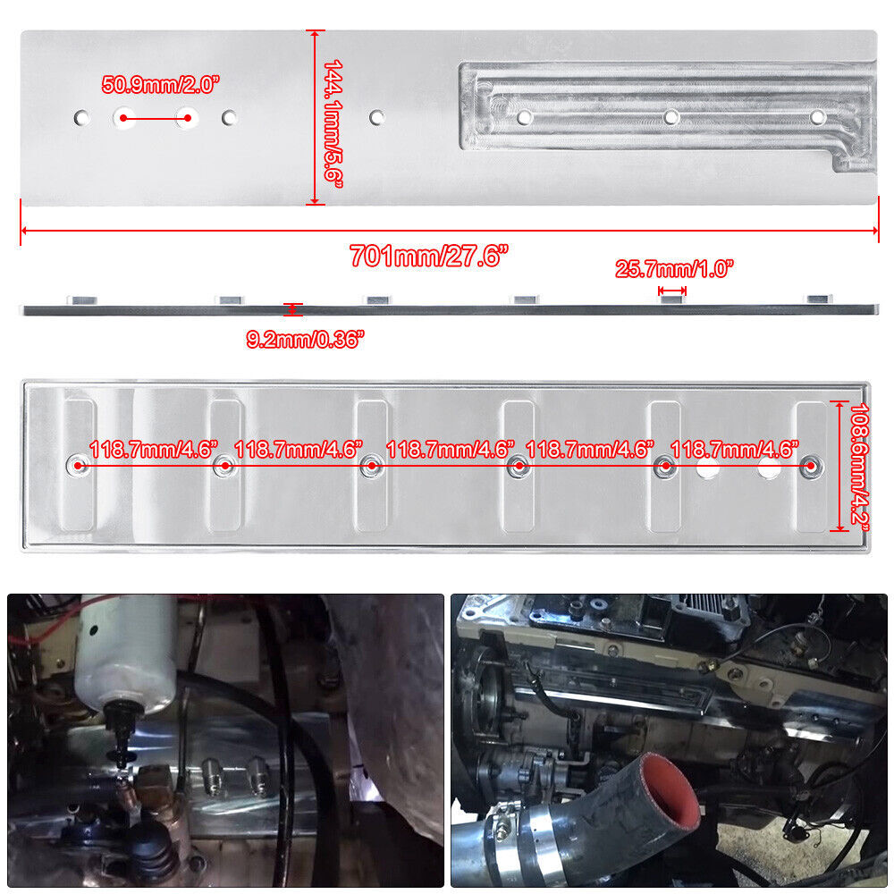 Aluminum Billet Tappet Cover Kit for Cummins 89-02 Dodge Ram 5.9L 12v 24v Diesel