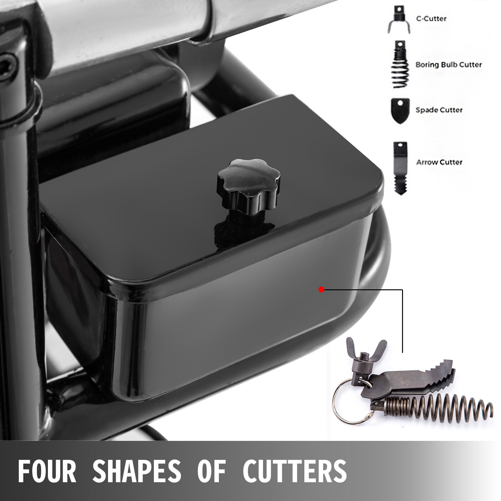 Commercial 100ft 1/2'' Sewer Snake Drain Auger Cleaner Cleaning Machine Plumbing