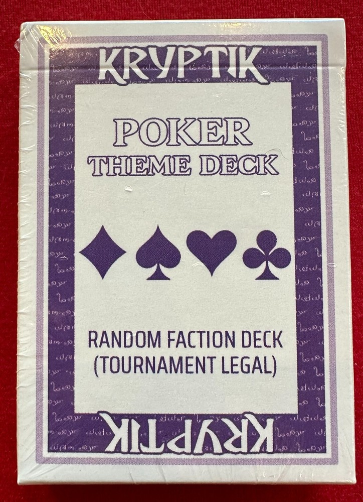 Kryptik TCG Poker Kickstarter Theme Deck Sealed