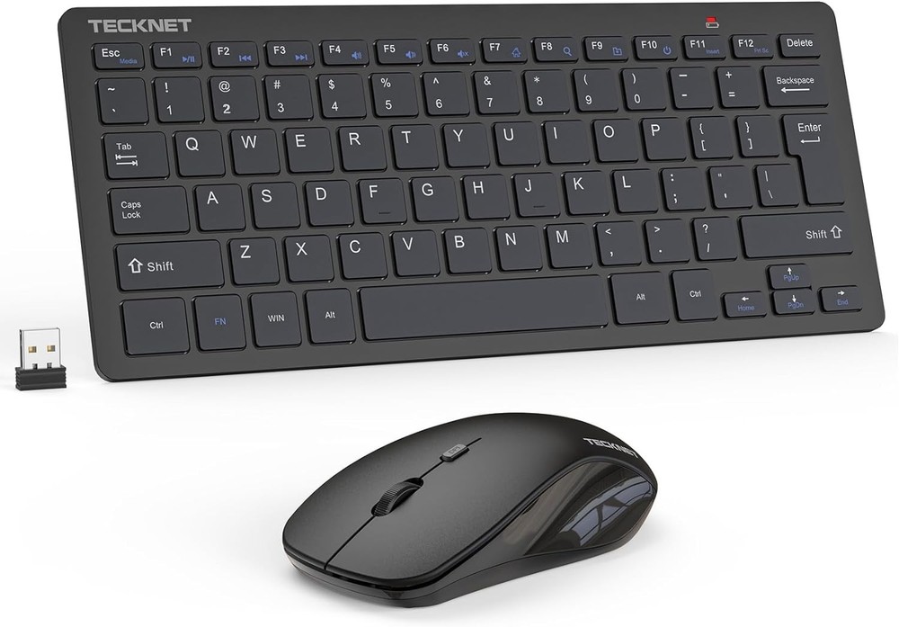 TECKNET Wireless Keyboard and Mouse Combo – USB Receiver – Model TK-KM006