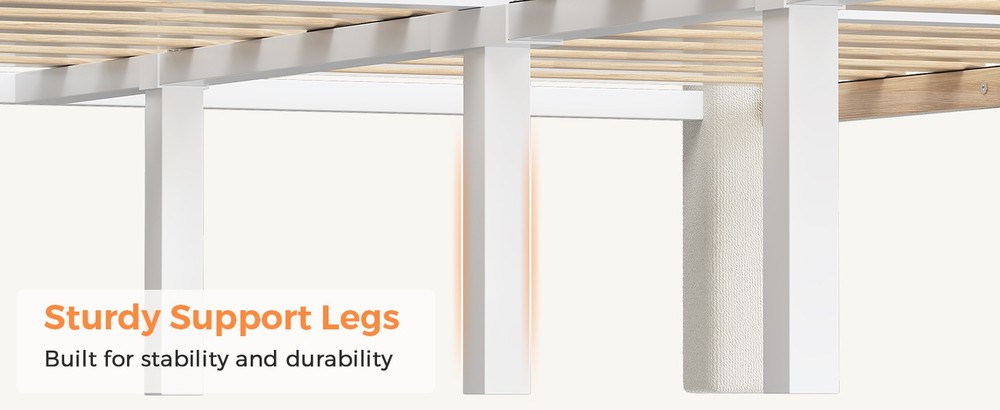 Easy Assembly Upholstered Beige Bed Adjustable Headboad With LED Light