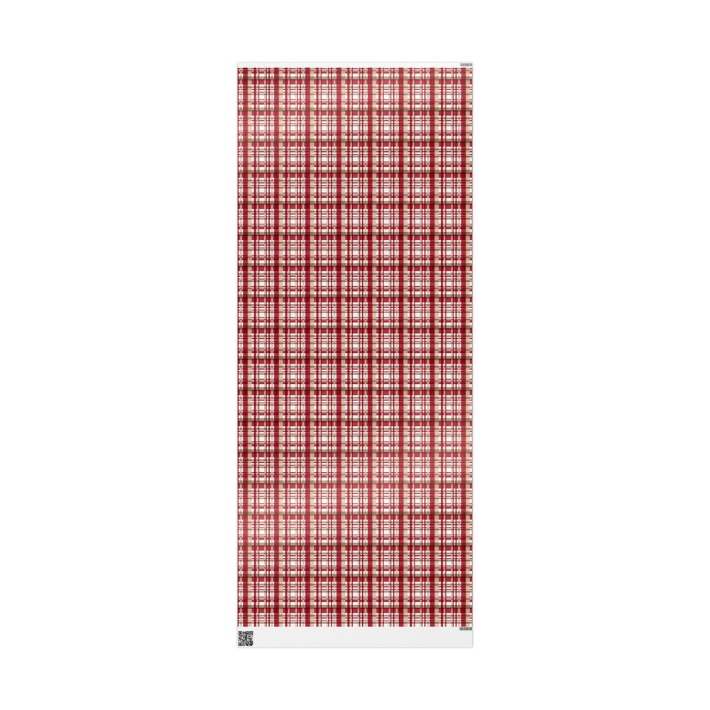 Red And Tan Print Wrapping Papers