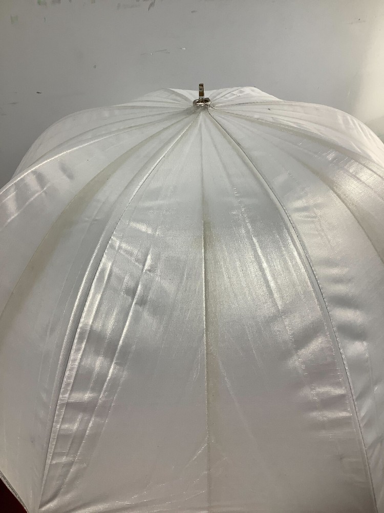 Paul C. Buff 48" Silver/White Bounce Umbrella - Fair Condition; Stained, dirty
