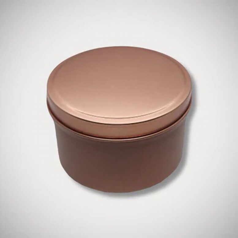 4 oz and 8 oz Rose Gold Seamless Candle Tins with Lids (6-12-24-48 count)