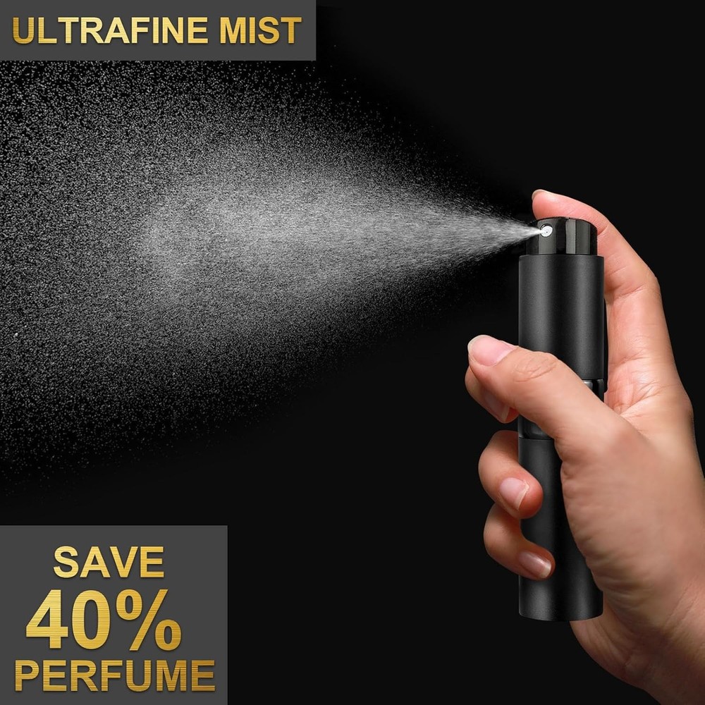 8ML Refillable Perfume Spray Bottles - Travel Atomizer Set with Removable Inner
