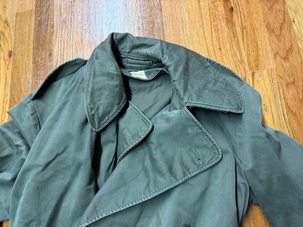 ORIGINAL WWII US ARMY OFFICER M1938 TRENCH JACKET COAT-SIZE XLARGE