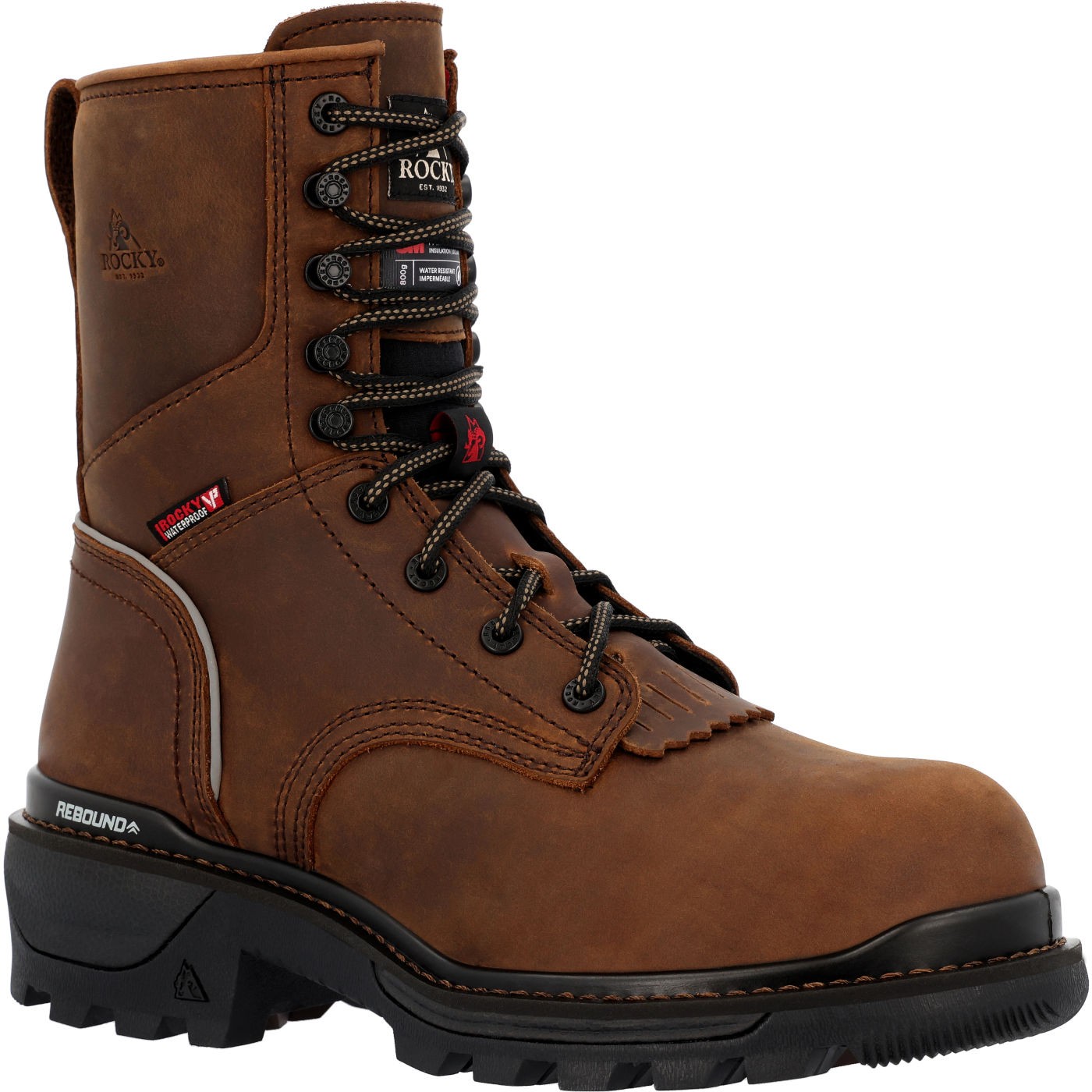 Rocky Rams Horn Logger 800G Insulated Work Boot RKK0478 - Durable Men's Boots