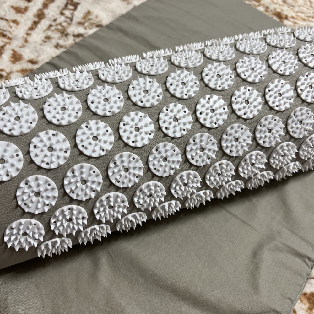 Prosource Fit Accupressure Mat + Pillow Set Gray EUC