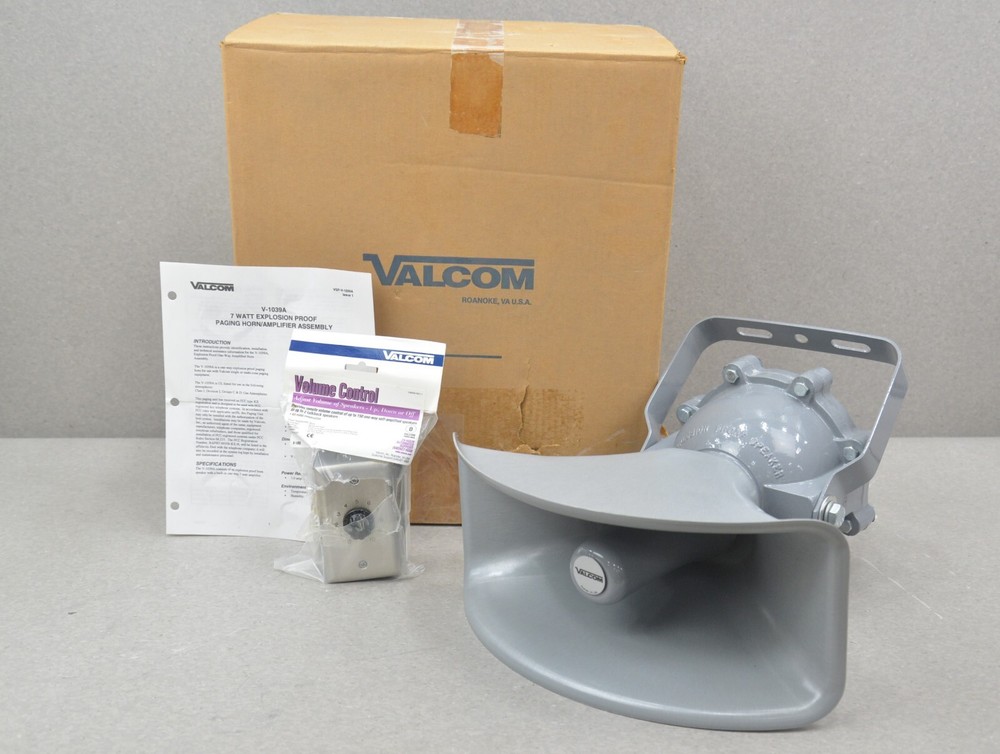Valcom V-1039A 7W/1 Way Explosion Proof Paging Horn/Amplifier Assembly & Bracket
