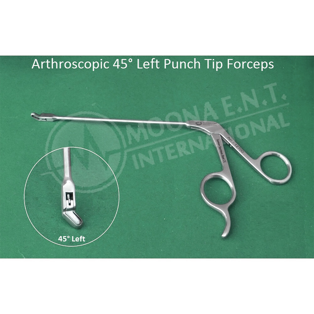 Medium Punch Arthroscopy 45° Left Tip Forcep Orthropedic Surgical Instruments