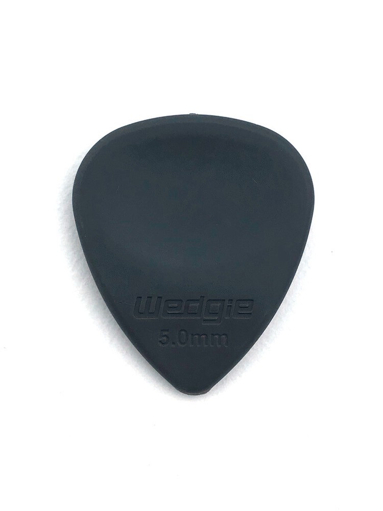 Wedgie Rubber Guitar Picks | 5.0mm | Hard | Dark Grey | 3 pcs