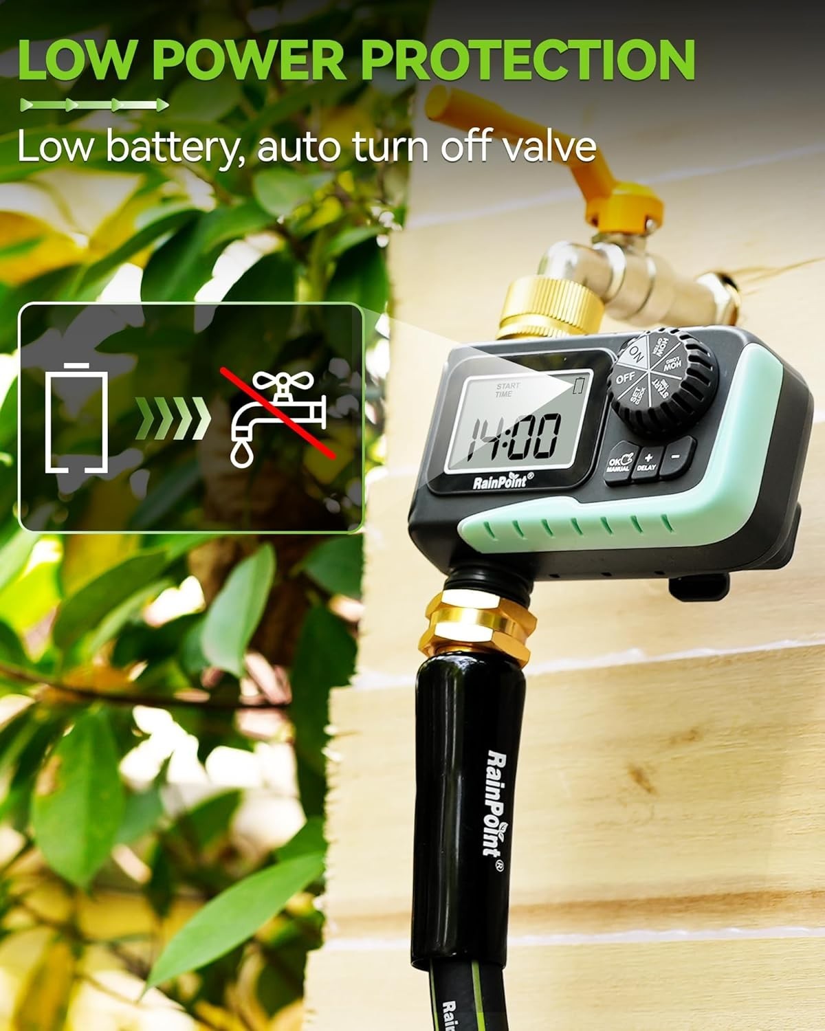Customizable Water Timer with Brass Inlet for Lawns & Gardens – Digital Design