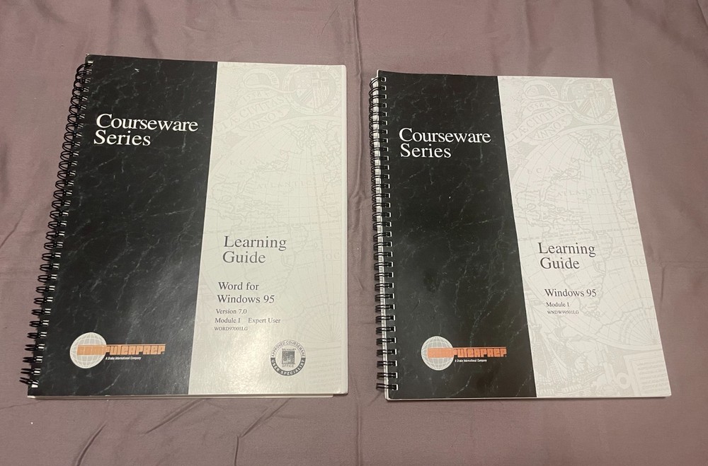 (2) Vintage Courseware Series Learning Guide Windows 95 Word