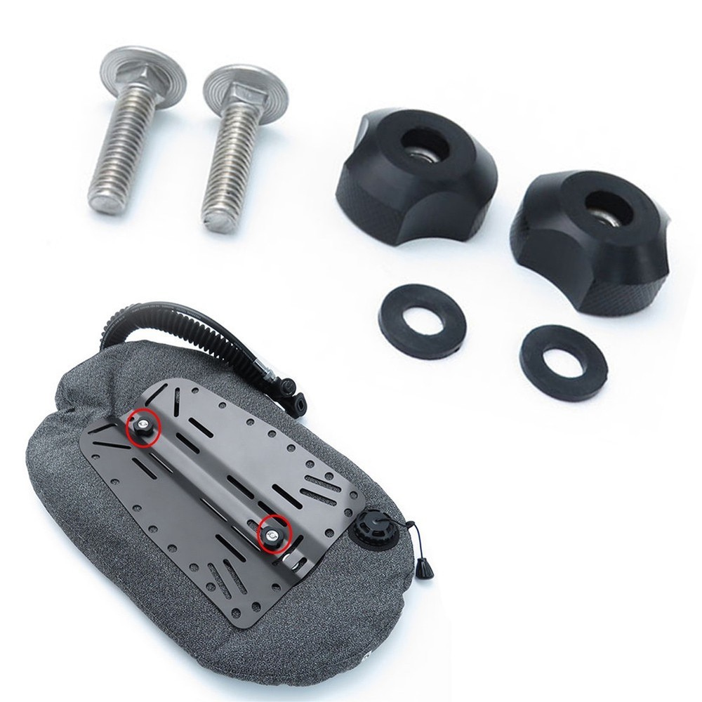 2pcs Embedded Screws for Scuba Diving Backplate with Flat Head Design 51630