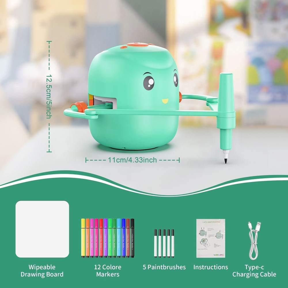 Interactive Educational Drawing Robot for Kids - Montessori Learning Toy with...
