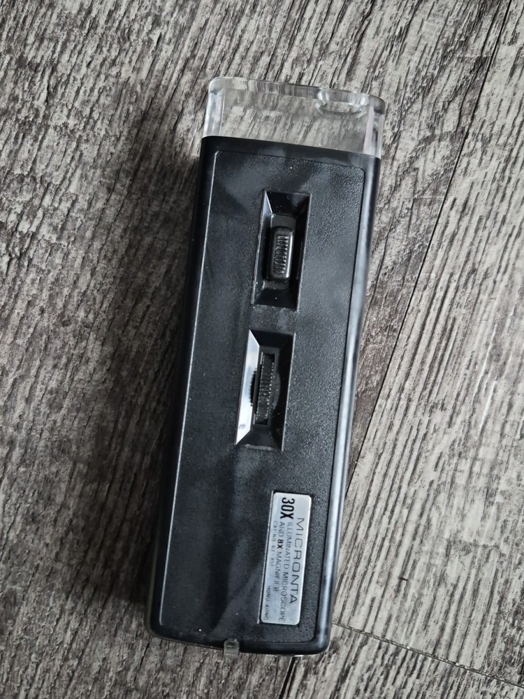 Vintage Micronta 30X Illuminated Microscope With Case WORKING