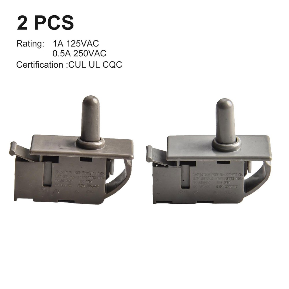 2 X Refrigerator Door Light Control Normally Closed Push Button Switch NEW