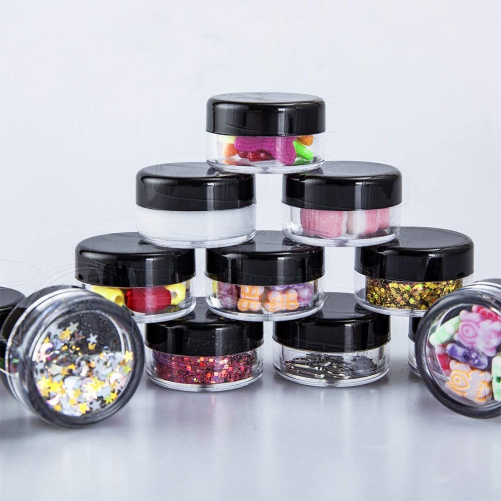 60 Pcs Empty Sample Containers Makeup Storage Jars Cosmetic Round Pot
