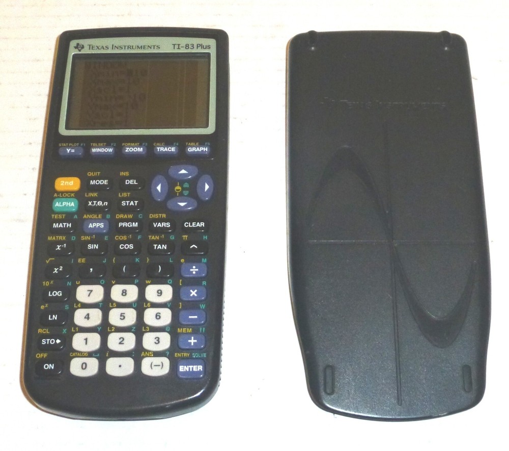 Texas Instruments TI-83 Plus Graphing Calculator with Cover HAS SCREEN ISSUE