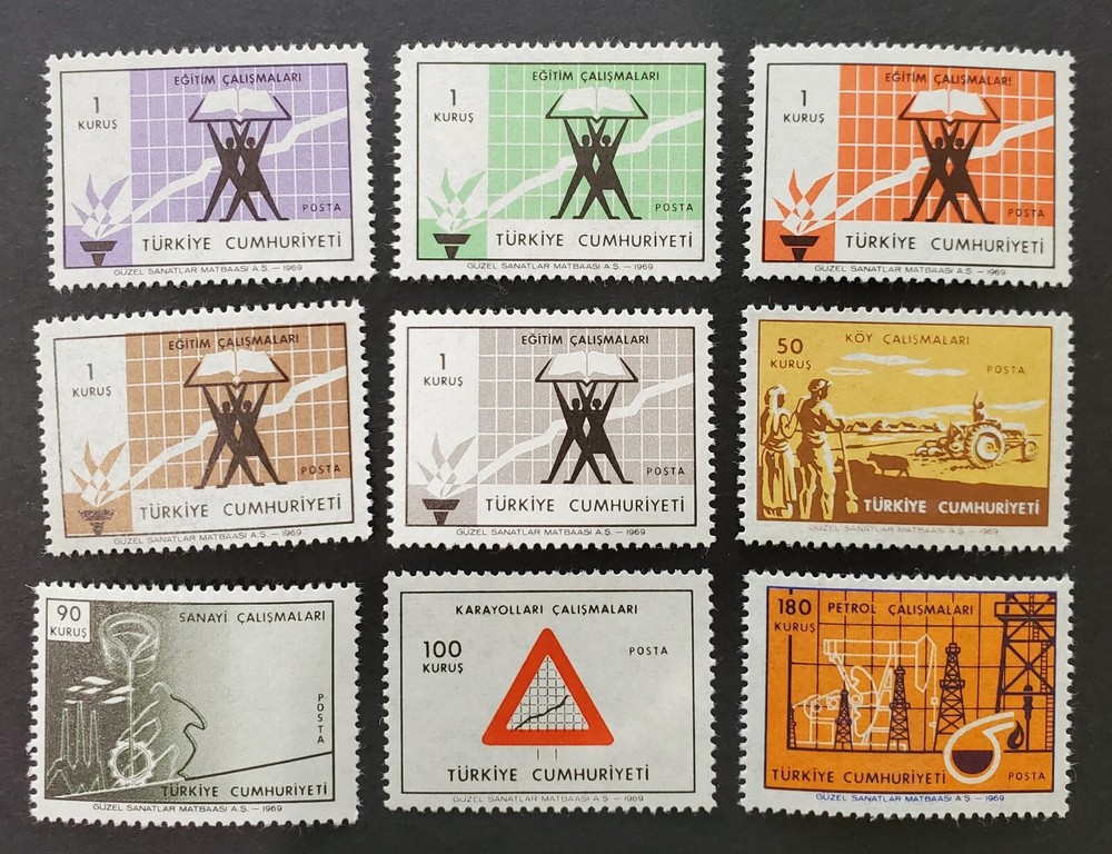 Turkey stamps Scott # 1804-1812 Mint never hinged