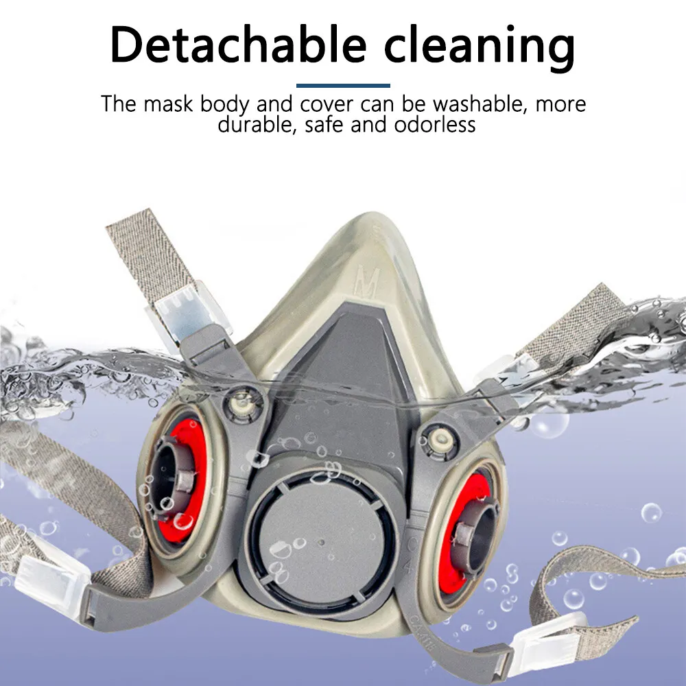 PRO 6200 Half Face Gas Mask Cover Painting Spraying Respirator Work Facepiece