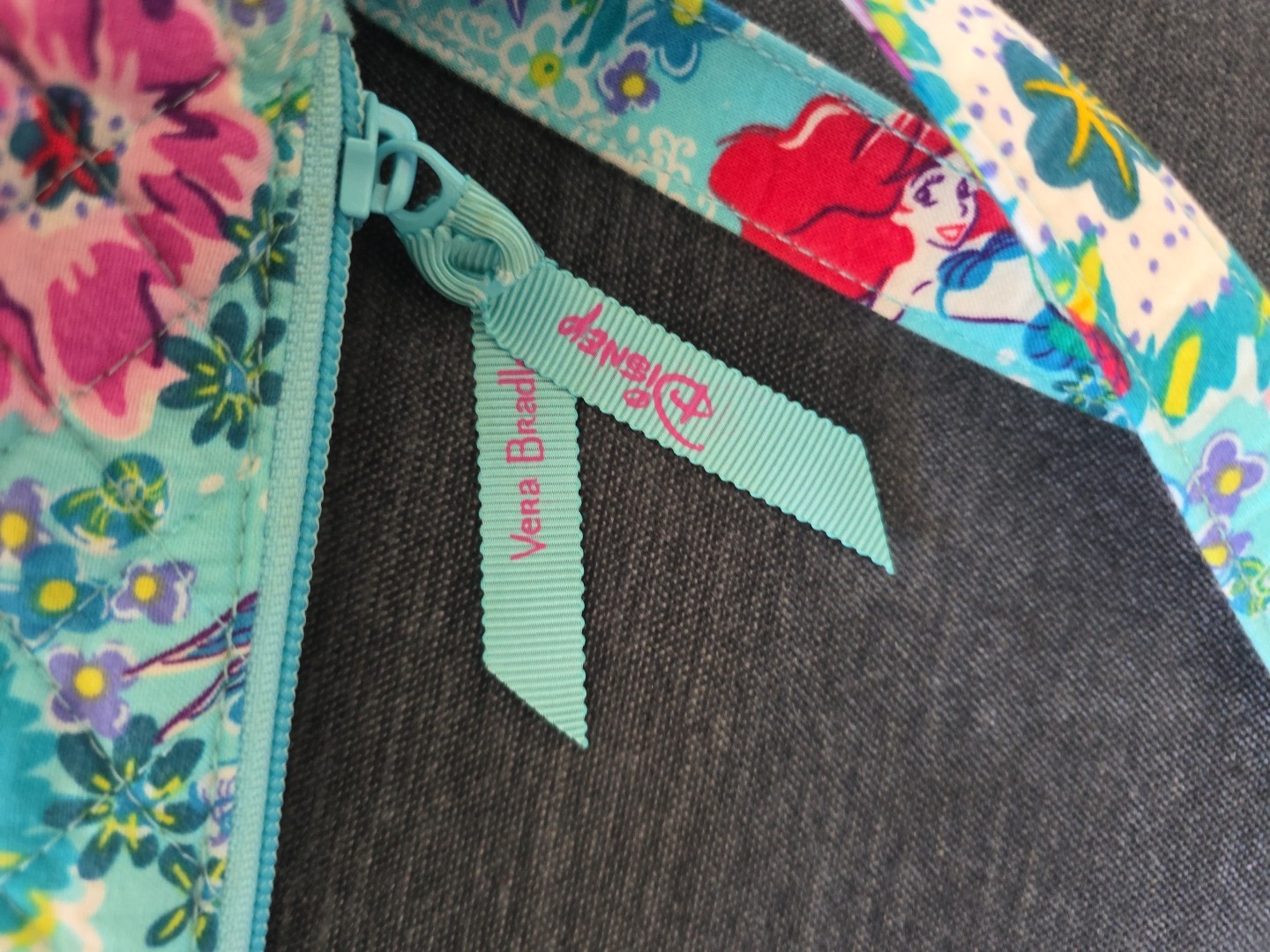 Vera Bradley Disney Bucket Bag-Little Mermaid lightweight quilted crossbody