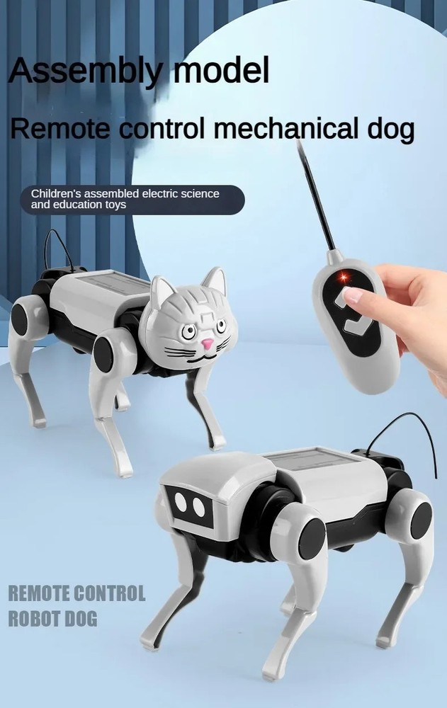 Remote Control Robot Dog DIY Assembling Toy Science Educational Gift for Kids