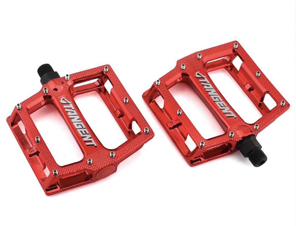 TANGENT PLATFORM PEDALS RED (CHROME) (9/16")