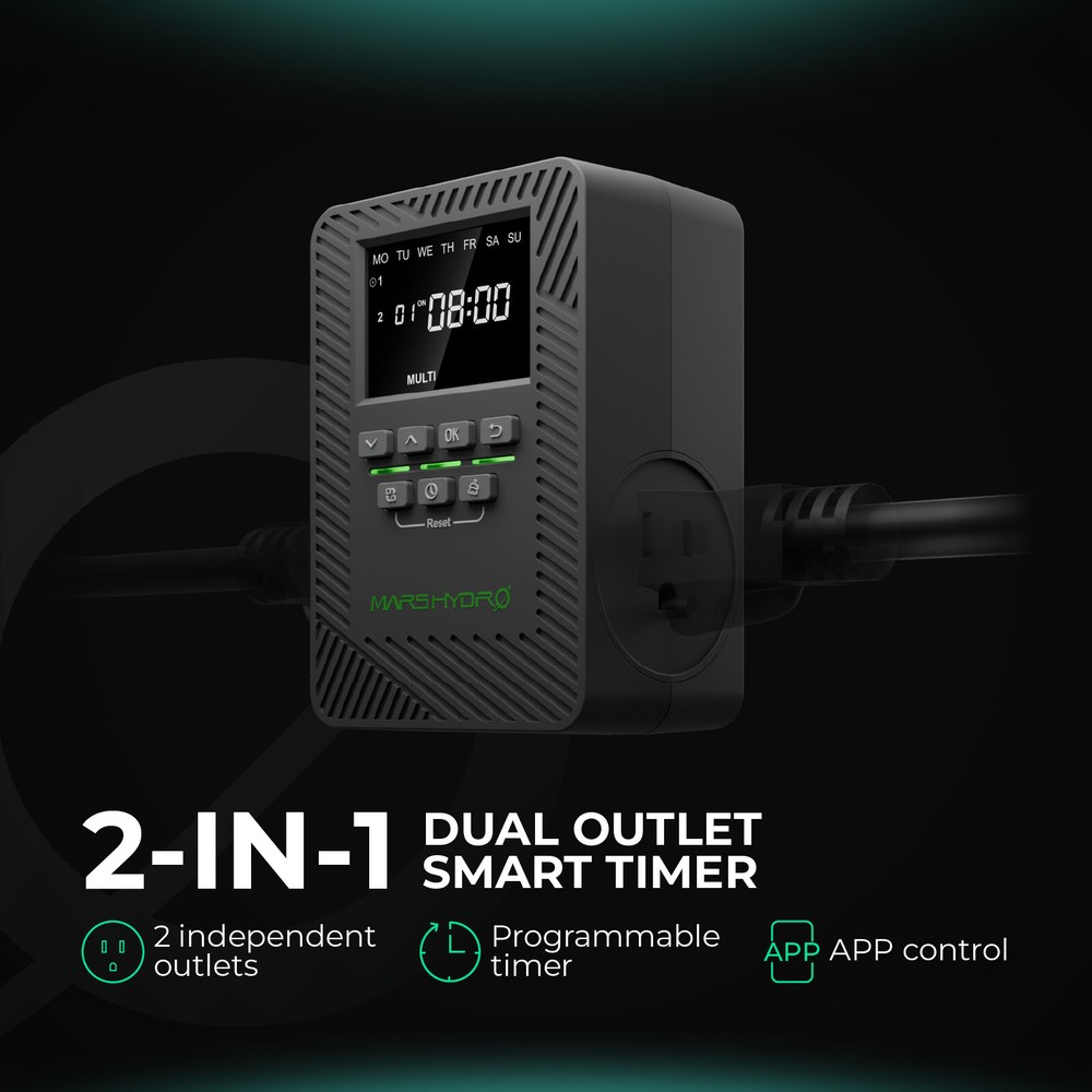 Mars Hydro Dual Port Timer: Controls all light models and fill lights