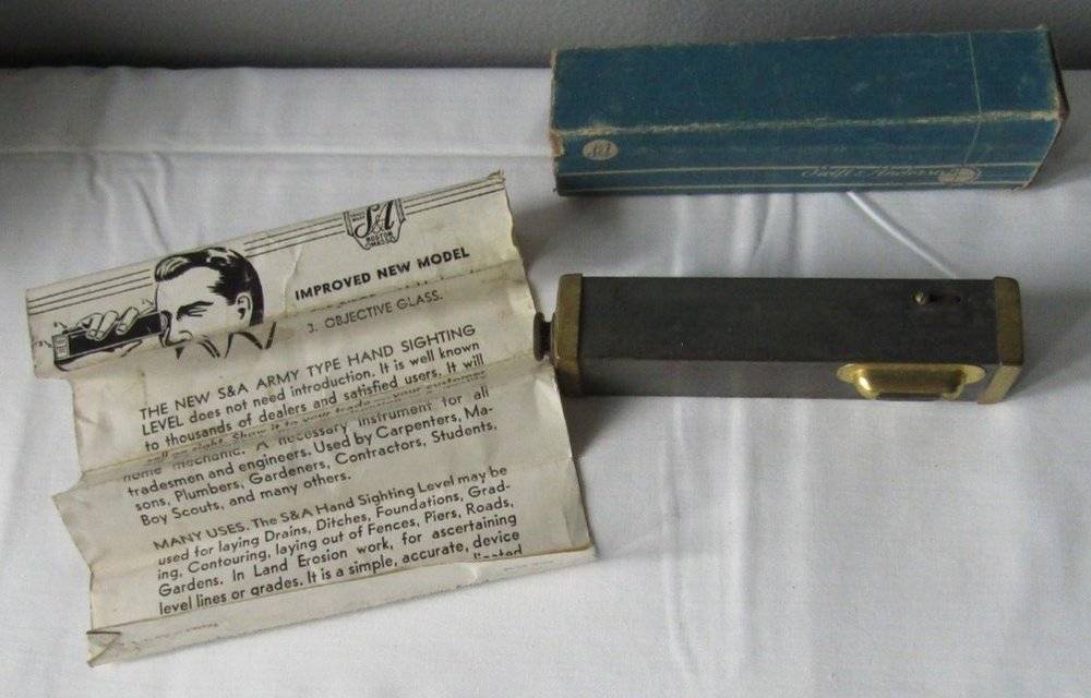 Vintage Swift & Anderson Sighting Level Surveying Transit Tool 5" Adjustable