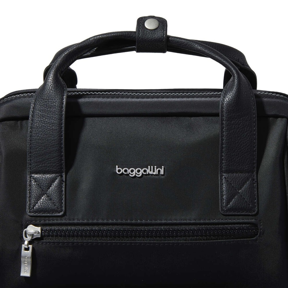 Baggallini Womens Soho Multipurpose Backpack / Laptop Backpack, Smoke/Black- $89