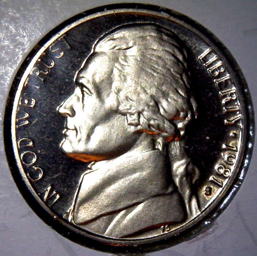1981-S Proof Nickel Type 1