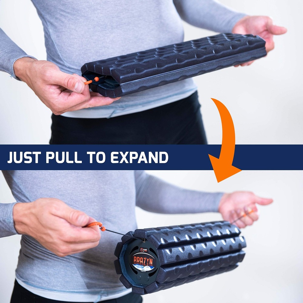 Brazyn Morph Foam Roller: Collapsible Travel Foam Roller for Back Pain Relief...