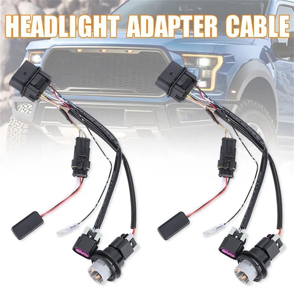 2X Headlight Conversion Wire Harness Part For Dodge Ram 1500 2500 3500 2013-2018
