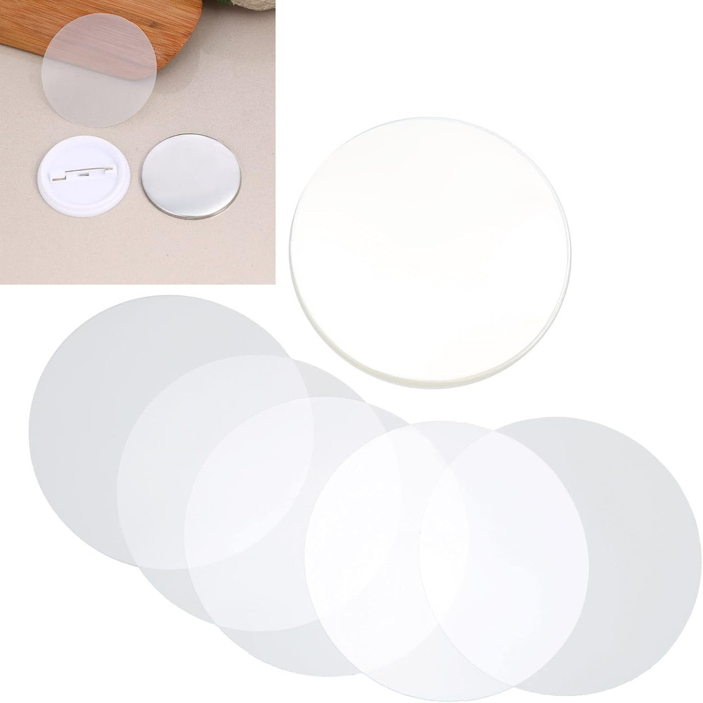 Circle Mylars Button Maker Supplies Button Pin Maker Circle Mylars, 100PCS Plast
