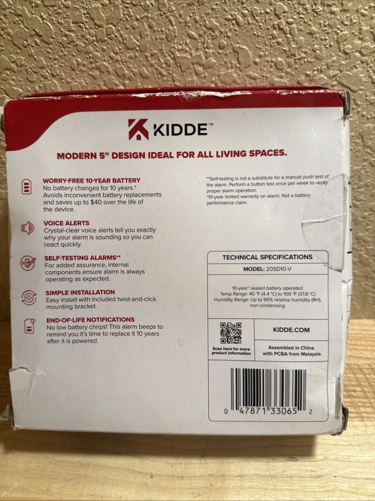 Kidde Detect Smoke Alarm Model 20SD10 - NEW