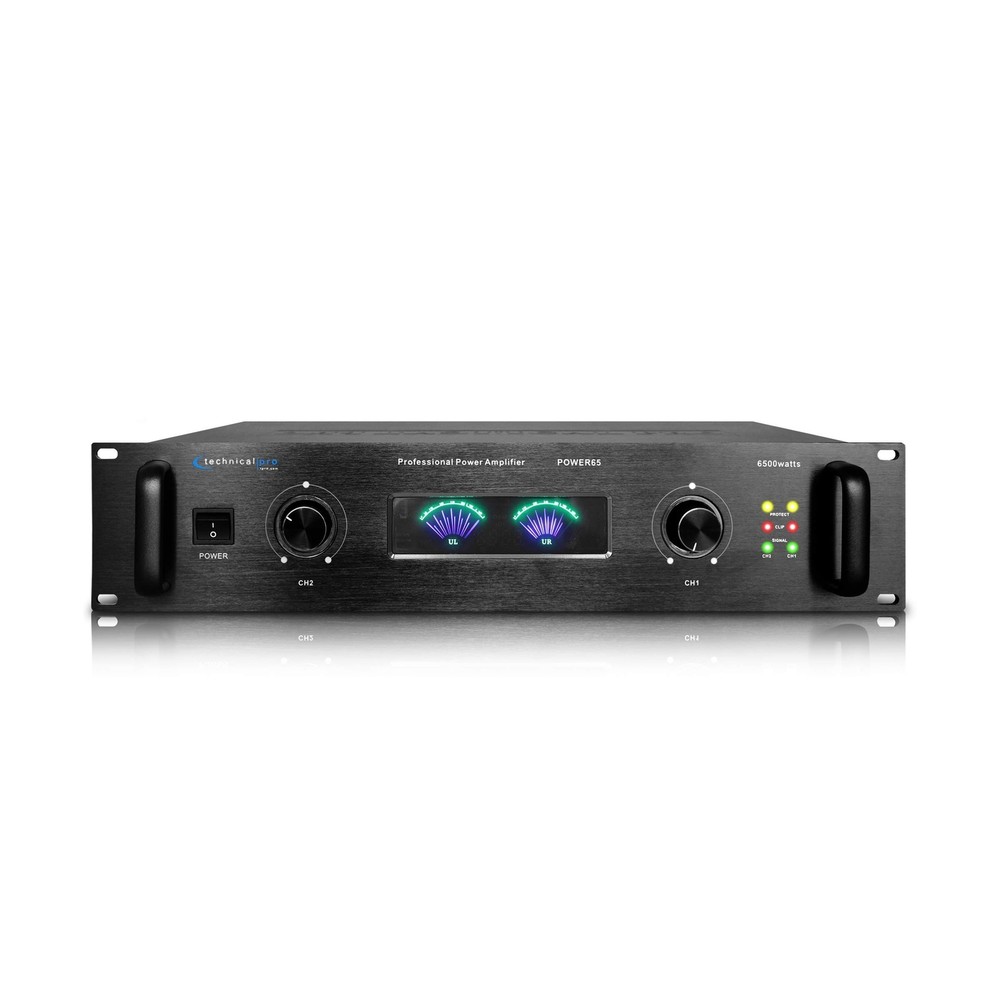 Technical Pro Professional Portable PA System, 2 Channel Digital Stereo Power...