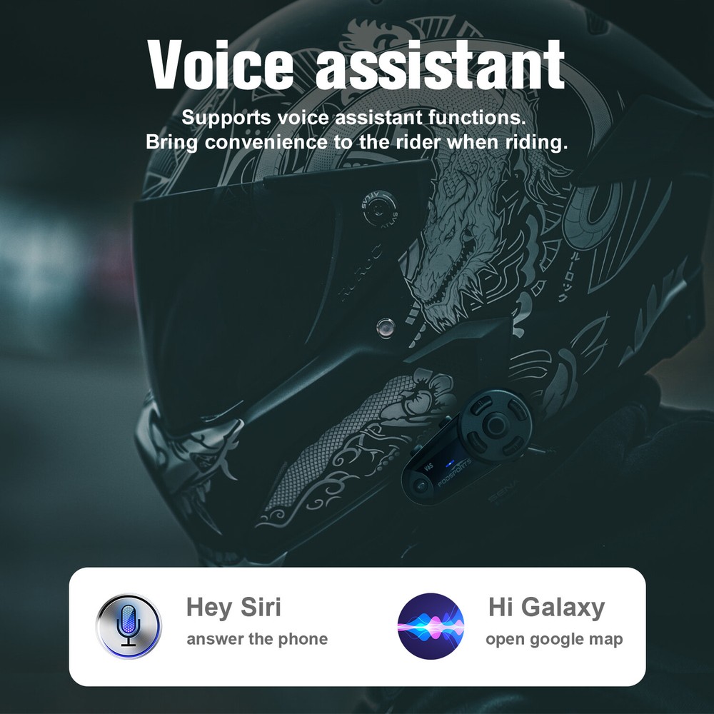 2X V6S Bluetooth Intercom Motorcycle Helmet Headset Interphone 1KM 2 Way Type-C