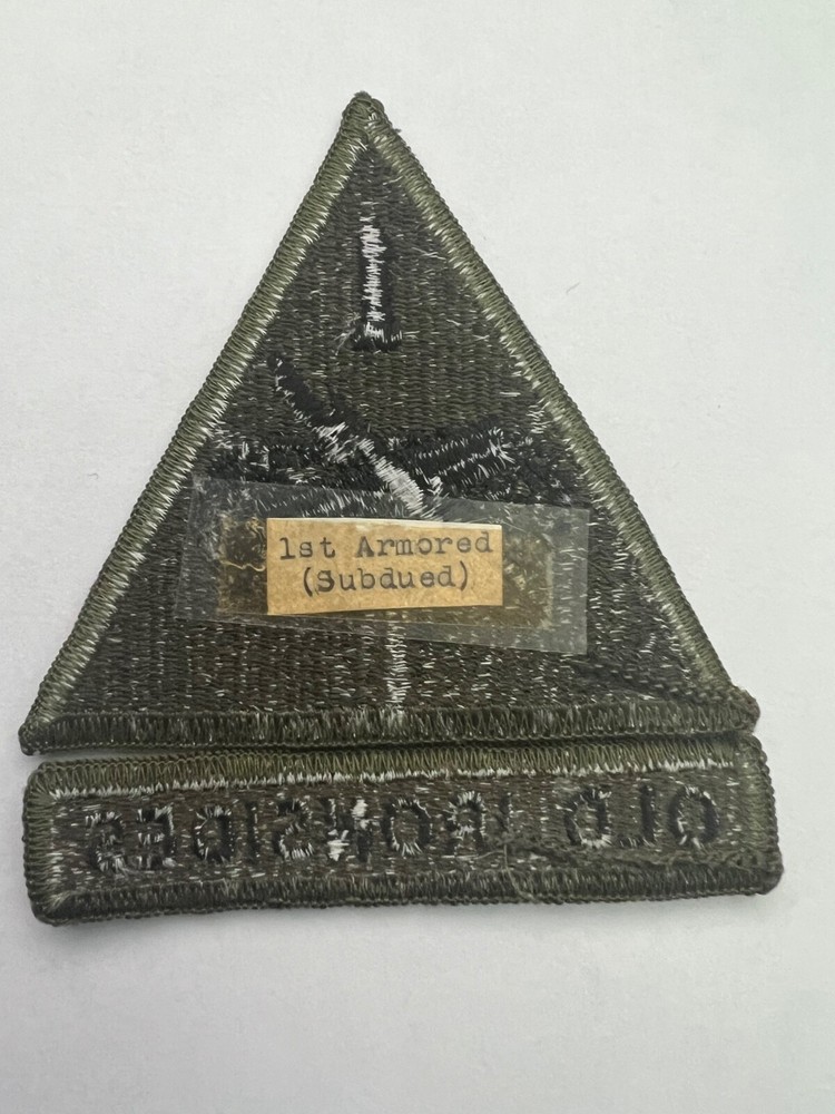 1st Armored Division Subdued US Army Patch