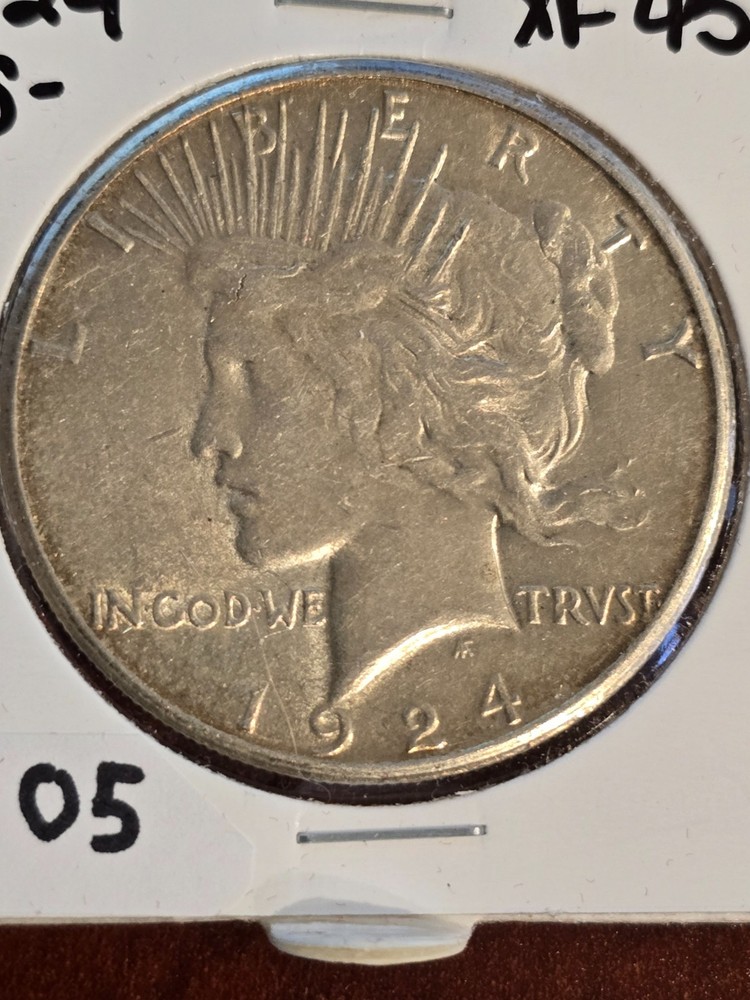 1924 s peace dollar XF condition