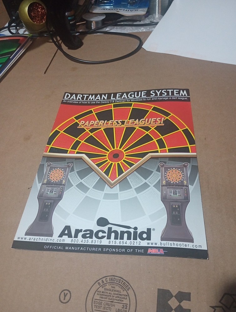 Arachnid Dartman League System Original Sales Flyer